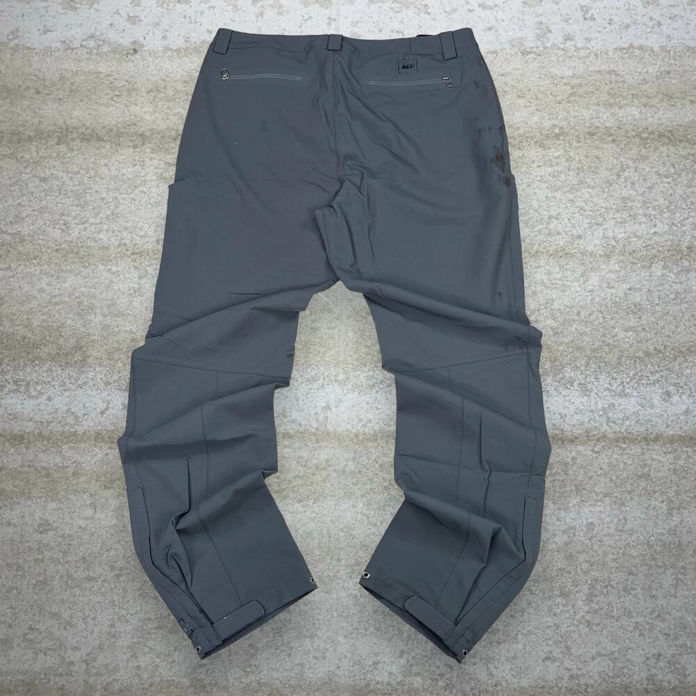 Vintage Y2K REI Hiking Pants 34x32 Relaxed Fit Thrashed Iron Grey Zipper Pockets